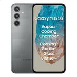 Samsung Galaxy M35 5G (Thunder Grey,8GB RAM,128GB Storage)| Corning Gorilla Glass Victus+| AnTuTu Score 595K+ | Vapour Cooling Chamber | 6000mAh Battery | 120Hz Super AMOLED Display| Without Charger