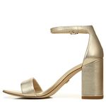 Sam Edelman Womens Daniella Block Heel Sandal, Molten Gold, 8