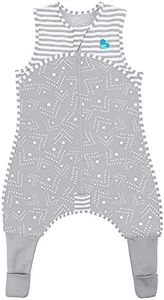 Love To Dream Lite Organic Sleep Suit, Sleeveless, Light and Ultra Breathable for Summer, Sleep and Play, 0.2 TOG Lightweight Wearable Blanket (Grey, 12-24 Months)