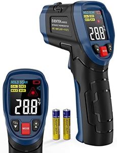 Eventek Infrared Thermometer Non-Contact Digital Laser Temperature Gun Color Display -58℉～1112℉(-50℃～600℃) Adjustable Emissivity - for Cooking/BBQ/Pizza Oven/Freezer/Fridge (Not for Human)