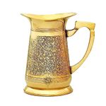 DSH Brass Embossed Engraved Design Jug for Serving Water Home Decor Drinkware & Tableware (1 Jug)