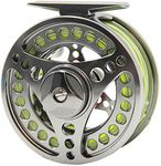 ANGLER DREAM Fly Fishing Reel wih Line Combo WF Floating Line 5WT Fly Reel Preloaded Fly Line spool 5/6WT Large Arbor CNC Machinesed Fly Reel