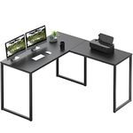 SHW L-Shaped Home Computer Desk, 48-Inch, Black