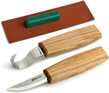 BeaverCraft, Set de Cuchillos para Tallar Cucharas de Madera S01 - Kit de Herramientas para Hacer Cucharas - Cuchillo de Gancho - Kuksa para Principiantes - Kit Profesional para Tallar Madera