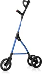 DAILYLIFE Rollator Walker for Seniors & Caregivers - Steerable Cane with 7.5" Wheels, Adjustable Height, Folding Design, Lightweight Aluminum Frame - Blue
