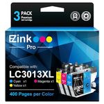 E-Z Ink Pro LC3013 LC3011 Compatible Ink Cartridge Replacement for Brother LC3013 LC3011 LC-3013 Compatible with MFC-J491DW MFC-J497DW MFC-J895DW MFC-J690DW (1 Cyan, 1 Magenta, 1 Yellow)