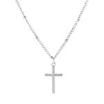 Pendant Cross Necklace Silver, Minimalist Crosses Jewelry Waterproof, Cross Necklace Tiny Dainty Cross Necklace Gift for Women and Girls Necklaces