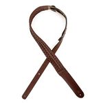 Planet Waves D'Addario L25S1501 Braided Leather Guitar Strap, Brown