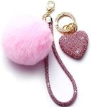 HONYJOOM Pink Heart Keychains for W