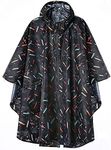 Rain Poncho Adult Waterproof Outdoo