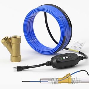 Upgrade In Pipe Heating Cable with Y-Fitting, CSA Certified Self-Regulating Heating Cable Inside Pipe for Easy Installation, 120V 50ft, YeloDeer Freeze Protection for Drinking Water Pipes