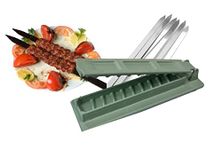 Kebab Maker and Kabob Skewers 23 Inch Long, 5 Pcs,Kebab Press, Manual Kabob Mould, Form Your Kofta Kebab Like a Traditional Chef Handmade Kebab, Turkish Kebab (1)