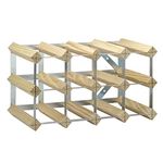 Maison & White Wood & Metal Wine Rack | 4x2 Industrial Rack | 10-12 Bottle Capacity | Champagne, Wine and Spirit Bottles | Free Standing or Wall Mounted | M&W