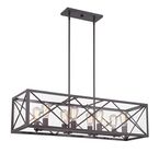 Designers Fountain 87338-SB High Line 8 Light Linear Chandelier