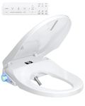 GAICOM Electric Bidet Toilet Seat Elongated, Instant Warm Water, Heated Seat & Warm Air Dryer, Self-Cleaning Nozzle, Remote Control, Soft Close, Night Light, Easy Installation