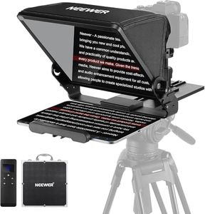 Neewer Teleprompter with Arca Type Camera Mount, Cold Shoes, RT113 Remote Teleprompter App, Online Teaching/Vlogger/Live Streaming Prompter for iPad Tablet, Assembly Free, X12II