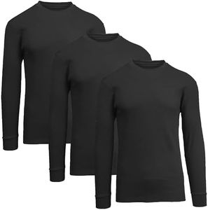 Galaxy by Harvic Men's Long Sleeve Waffle Thermal Shirt 3-Pack