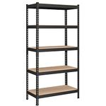 SONGMICS 5-Tier Storage Shelves, Garage Storage, Boltless Assembly, Adjustable Shelving Unit, 17.7 x 35.4 x 70.9 Inches, Load 1929 lb, UGLR450B01