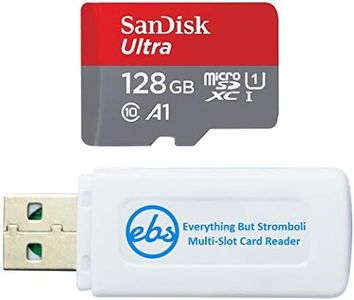 SanDisk Ultra 128GB Micro Memory Card for LG Phones Works with LG Phoenix 5, Fortune 3, LG Aristo 4+ Cell Phone (SDSQUA4-128G-GN6MN) Bundle with 1 Everything But Stromboli SD and MicroSD Card Reader