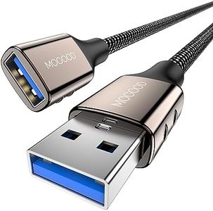 MOGOOD USB 3.0 Extension Cable USB Cord USB A Male to Female Extension Extender Cord USB Extension Cable 2M for USB Flash Drive, Keyboard,WiFi Adapter,PS4,VR headsets,Headset,Controller.