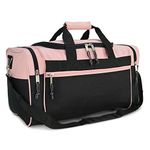 DALIX 19" Sports Duffle Bag Gym Travel Pack Black Red Pink Purple Navy Gray Blue, Pink, Large, Classic