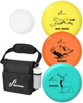 Sportneer Disc Golf, Disc Golf Set of 3 Pcs with Disc Golf Putter Disc Golf Driver Mid-Range and Mini Disc Marker, Disc Golf Beginner Set with Disc Golf Bag for Beginner Outdoor Backyard Game