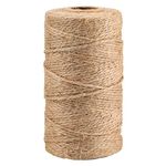 jijAcraft 100M Jute Twine, Thin Jute String 2Ply Jute Rope Garden Twine for DIY Arts Crafts/Floristry/Bundling/Gardening Twine