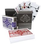 Poker Playing Cards – Two Decks of Cards – Waterproof Plastic Playing Cards – Easy to Read & Great Feel - Jumbo Index & FourPips – Professional Playing Cards for Texas Holdem Poker