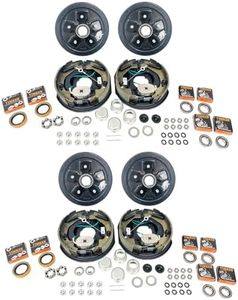 SOUTHWEST WHEEL 2-Pack Pro 3,500 lbs. Trailer Axle Self Adjusting Electric Brake Kit 5-4.5" Bolt Circle