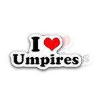 i Love Umpires Sticker for Catchers