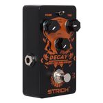 STRICH DECAY Distortion Guitar Pedal, Distortion 2 Modes Bright, Normal, Tight, True Bypass, Classic Crunch 80s Metal/Nu for Electric Guitar, Black