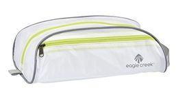 eagle creek Pack-It Specter Quick Trip Travel Toiletry Bag - Compact and Durable Organizer with Easy Open Full Zip Opening and Grab Handle for Hanging, White/Strobe, One Size, Pack-it Specter Quick