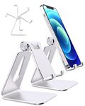 ONLYWIN Cell Phone Stand 2-Pack Cell Phone Holder for Desk Bed Kitchen Upgraded Aluminum Adjustable Phone Cradle Dock Compatible with Android/iPhone/ipad/Smartphones/Switch