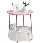 VASAGLE Small Round Side End Table,