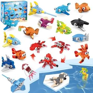 VOPOGLNE 36 Packs Marine Animals Building Blocks Toy, Party Favors for Kids, 999PCS Building Set, Classroom Prizes, Goodie Bag Stocking Stuffers, Ideal for Boys and Girls Ages 6-12+
