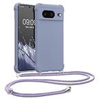 kwmobile Crossbody Case Compatible with Google Pixel 8 Case - TPU Silicone Cover with Strap - Lavender