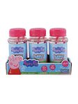 Bubble Magic Peppa Pig Solution Bottle with Wand - Pack of 3 118 ML Each, with Specially Designed Grooves to Hold More Solution, Age 3 Years and Above, Multicolor, (BM50018)