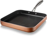 GOTHAM STEEL Nonstick Grill Pan for Stove Top with Grill Sear Ridges, Nonstick Ultra Durable Grilling Pan, Metal Utensil Safe, Stay Cool Stainless-Steel Handle, Oven & Dishwasher Safe, Non-Toxic