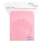 AcePlus 100 Pink Paper Sleeves for CD/DVDs - 100g Premium Weight Envelopes with Clear Window and Flap, Perfect for Organizing and Storing Discs