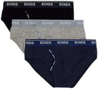 Bonds Men's Underwear Cotton Blend Guyfront Brief, P20 (3 Pack), Medium