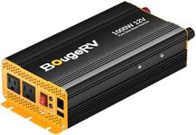 BougeRV Upgrade 1000W Pure Sine Wave Inverter Convert 12V DC to 120V/110V AC, Fully 1000W Output, Built-in Bluetooth for BougeRV APP, Wired Remote Controller, Off-Grid Solar System, RV, Backup Power