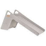 KiddyMoon Wooden Slide For Baby Multifunction Montessori Toddlers Indoor Freestanding Slide 2In1 Chair For Children Slide For Ball Pit Sturdy Climbing Toy, Large, Grey