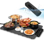 ZAPLIT Warming Mat for Food Silicone Electric Warming Tray with 6 Temperature Settings, Child-Lock, Auto Shut-Off, and 6-Stage Timer, Portable Food Warmers for Buffets Party Family Gatherings