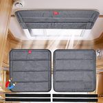 XYZCTEM Magnetic RV Window Shade, 16"x16", Foldable Magnet RV Blackout Ventilation Cover,Waterproof Sunproof UV Rays Protection Camper Trailer Fan Vent Cover(Grey)