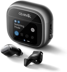 Cearvol Wave OTC Hearing Aids for Seniors, Smart Touchscreen Charging Case, NeuroFlow AI 2.0, Bluetooth Dual-Device Connection, Direct AUX-IN (Midnight)