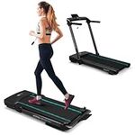 SereneLife Folding Treadmill, Treadmill Foldable for Running & Walking, Portable Walking Pad Treadmill, Quiet Brushless Motor, Preset & Adjustable Programs, Bluetooth Connect