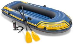 Intex Challenger Inflatable Boat Set with Oars + Inflator, 2-Person