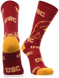 TCK USC Trojans Socks Sock Mayhem Crew (Red/Gold, Large)