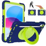 iPad 10th Generation Case 2022 iPad 10.9 inch Case, iPad 10 Case Shockproof Rugged Protective iPad Kids Case with 360° Rotating Stand for 10.9 inch iPad 10th Generation 2022 Release A2696 A2757 A2777