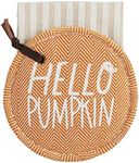 Mud Pie Fall Pot Holder & Towel Set, Hello Pumpkin